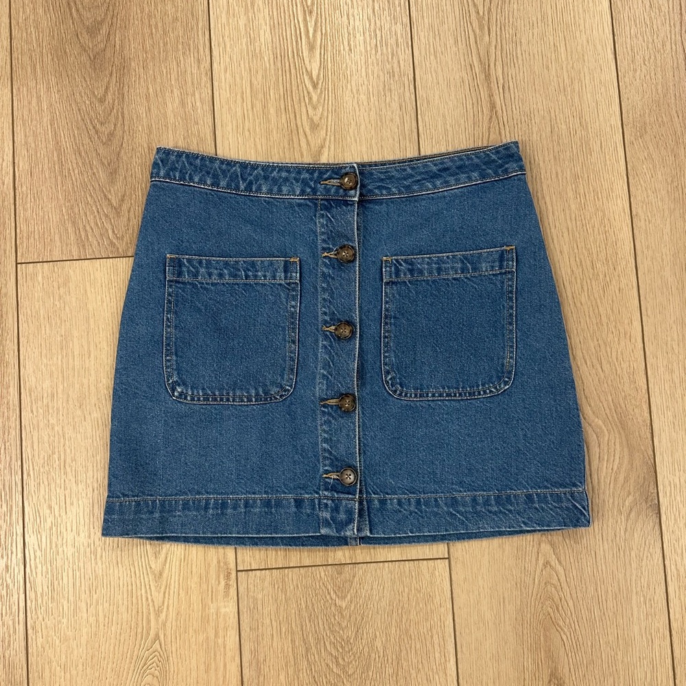 Free People Blue Denim Skirt
